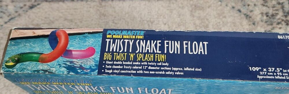 Poolmaster Giant Ride On Animal Inflatable Twisty Snake Fun Float 86170 - Picture 3 of 4